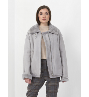 Grey PESERICO Sheepskin jacket