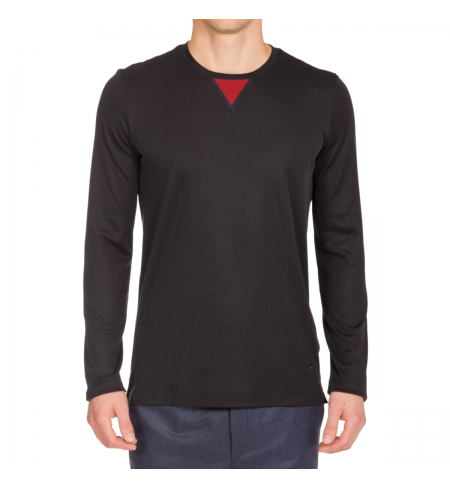 Navy SALVATORE FERRAGAMO T-shirt with long sleeves