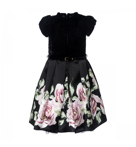 Black/Flowers MONNALISA Dress