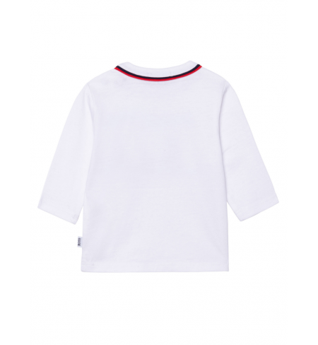 White HUGO BOSS T-shirt with long sleeves