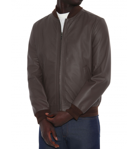 Brown CANALI Leather jacket