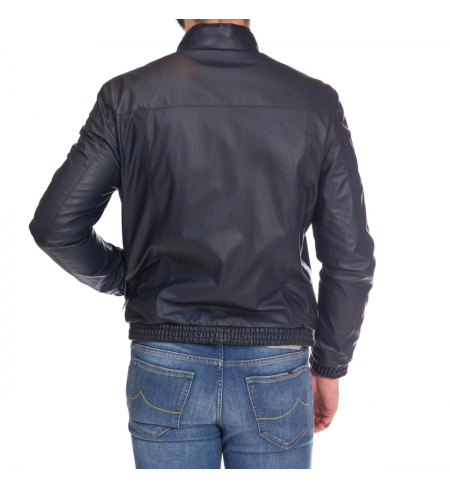 Blue CORNELIANI Leather jacket