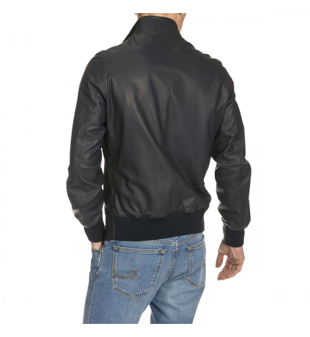 Black CORTIGIANI Leather jacket
