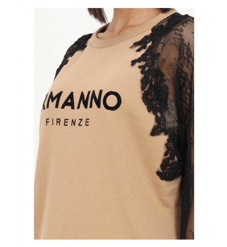 Beige With Embroidered Sleeves E.ERMANNO SCERVINO Jumper