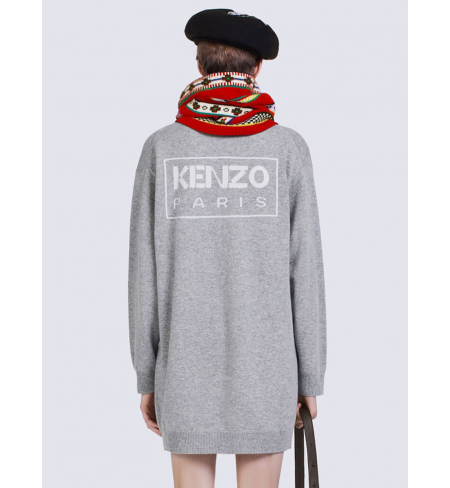 Iconic Flower Merino Wool Kenzo Dress