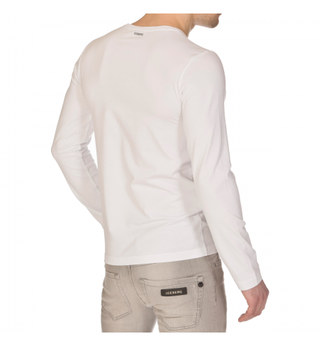 White ICEBERG T-shirt with long sleeves