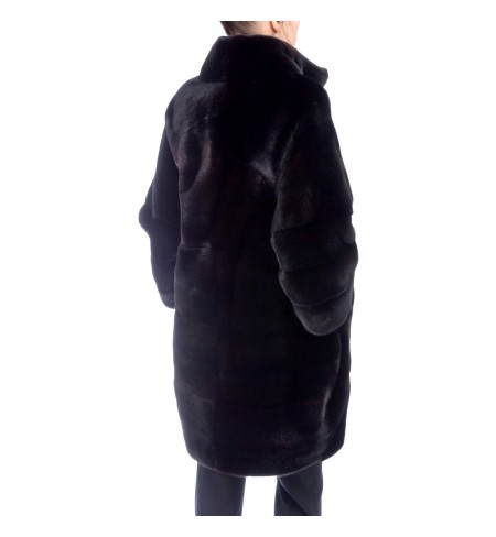 Black Nafa  BRASCHI Fur coat