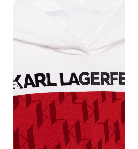 Z25351 Red White KARL LAGERFELD Sport hoody