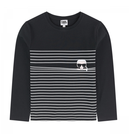 Black KARL LAGERFELD T-shirt with long sleeves