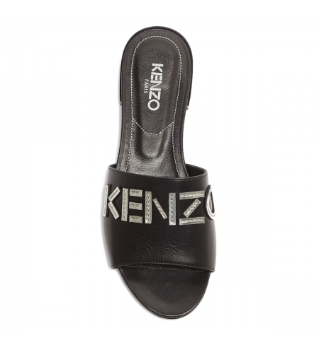 Black Kenzo Flip Flops