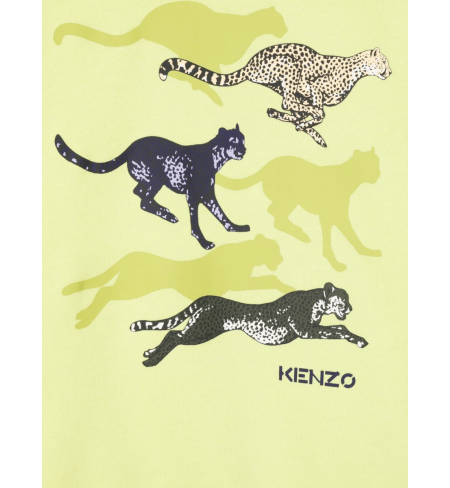 K25693 Yellow Cheetah Kenzo Jumper