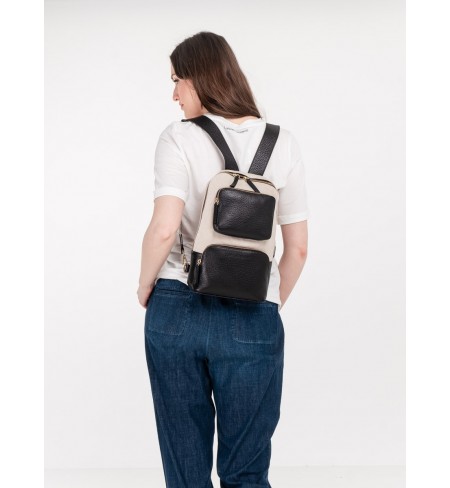 Black Medium Beige LORENA ANTONIAZZI Backpack