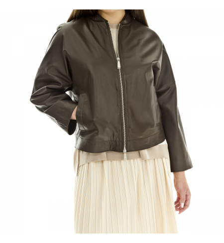 Brown PESERICO Leather jacket
