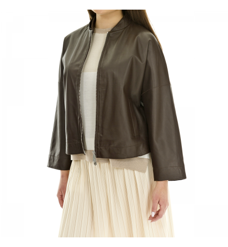 Brown PESERICO Leather jacket