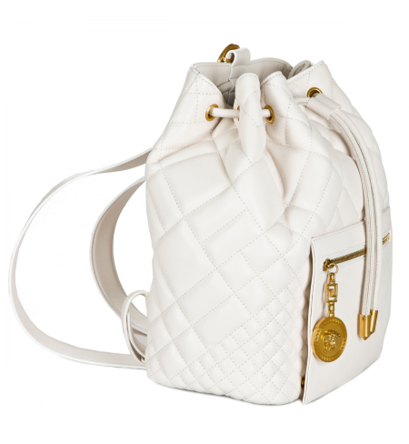 White Tribute Gold VERSACE Backpack