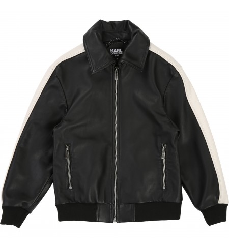 Black KARL LAGERFELD Leather jacket