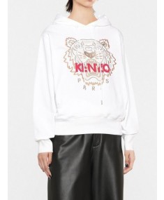 Tiger Head Embroidered White KENZO Jumper