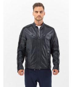 U'1L949 9019 200 Blue ETRO Leather jacket
