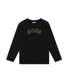 Black HUGO BOSS T-shirt with long sleeves