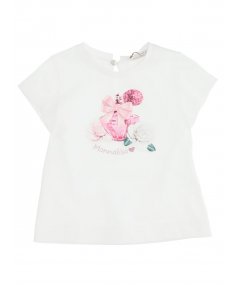 Perfume And Flowers Jersey Panna MONNALISA T-shirt