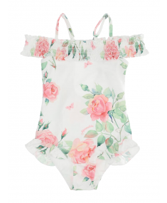 Rose Print MONNALISA Swimsuit