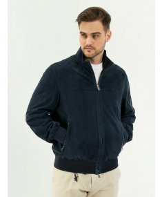 22412453 Blue PAUL AND SHARK Leather jacket