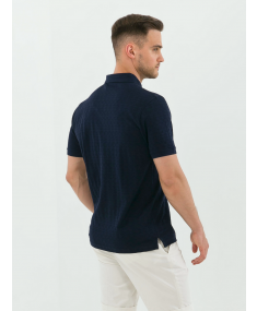 91G511- 3125018- 001 Navy Blue CORNELIANI Polo shirt