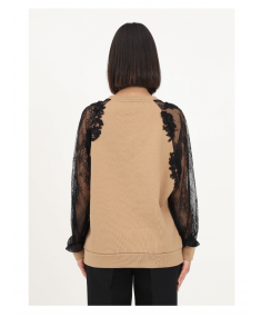 Beige With Embroidered Sleeves E.ERMANNO SCERVINO Jumper