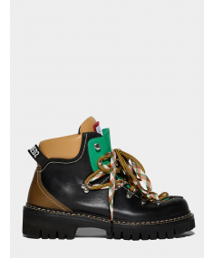 Hiking Patch Ankle Black Green Beige DSQUARED2 High shoes