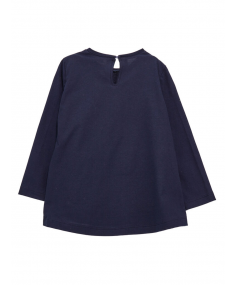 Bag Print Jersey Maxi Blu Scuro MONNALISA T-shirt with long sleeves