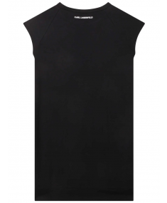 Logo-Print Black KARL LAGERFELD Dress