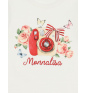 Cream MONNALISA T-shirt with long sleeves