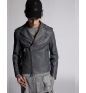 Grey DSQUARED2 Leather jacket
