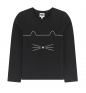 Black KARL LAGERFELD T-shirt with long sleeves