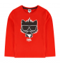 Red KARL LAGERFELD T-shirt with long sleeves