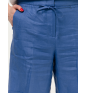 Drawstring Linen Blue PESERICO Shorts
