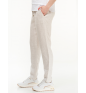 Plaid With Elastic Waistband White Light Beige LORENA ANTONIAZZI Trousers