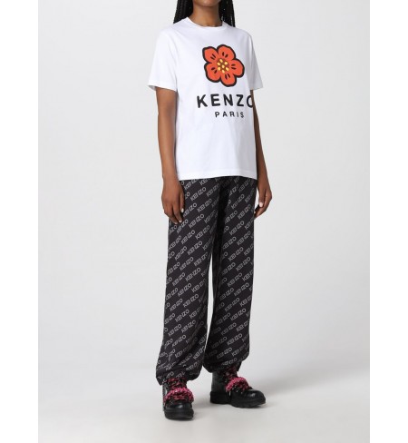 Спортивные штаны Kenzo Logo-Print Wide Leg Black