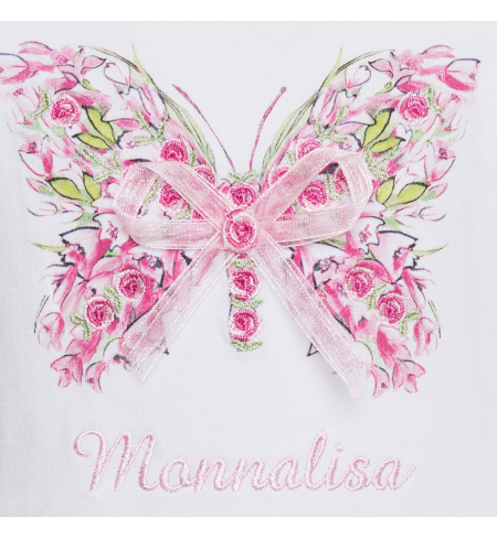 Платье MONNALISA Bianco Rosa