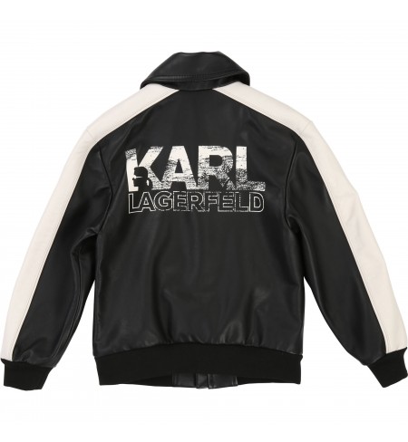 Кожаная куртка KARL LAGERFELD Black