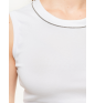 Топ PESERICO Round Neck Trimmed With Diamond Cut Chain White