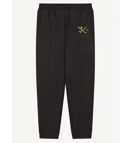 Bikses Kenzo Logo-Embroidered 'Tiger Tail K' Jogging Black