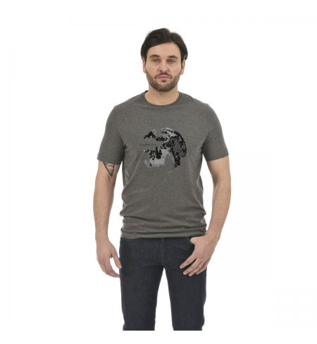 T-krekls CORNELIANI Gray Melange Dark