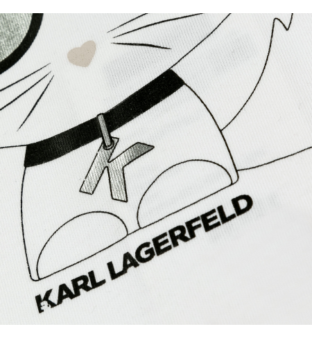 Krekls ar garām piedurknēm KARL LAGERFELD White