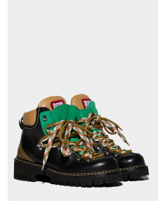 Puszābaki DSQUARED2 Hiking Patch Ankle Black Green Beige