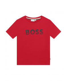 T-krekls HUGO BOSS Slim Logo Print Poppy