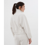 Sporta jaka PESERICO Zip And Kimono Sleeves In Soft Brushed Cotton White Smoke